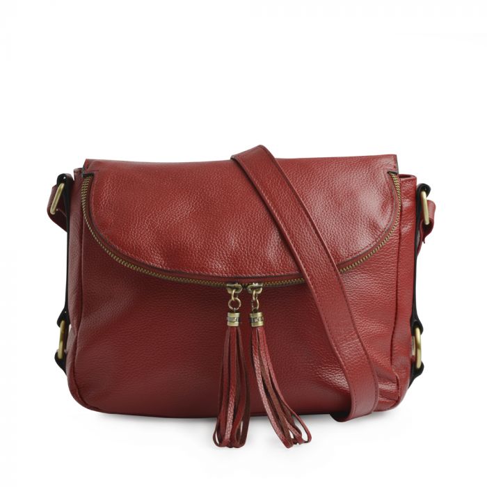 Green Cross 0217 Tassle Flapover Cross Body Bag